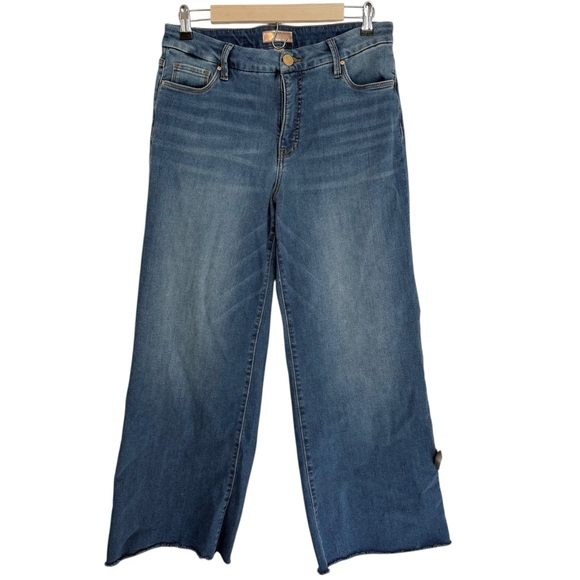 Kut from the Kloth Denim - KUT From The Kloth Womens Meg Fab AB Wide Leg High Rise Jeans Size 8 Blue Denim